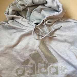Grey Glitter Adidas Sweatshirt